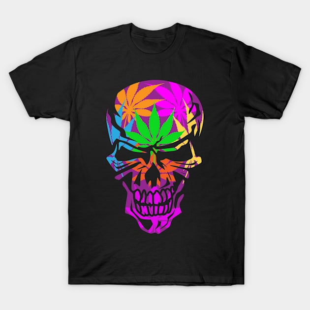 Psychedelic Skull T-Shirt by hobrath